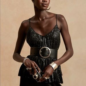 NWT Banana Republic Sequin Pleated Camisole